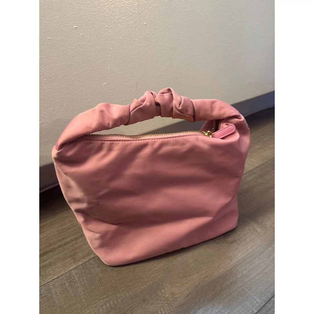 Stoney Clover Lane Scrunch Handle Purse‎ Mauve Pink Nylon
